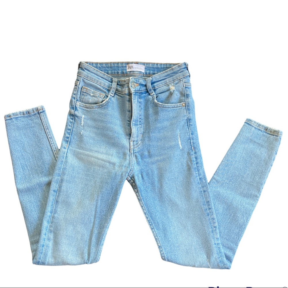 High waist skinny jeans